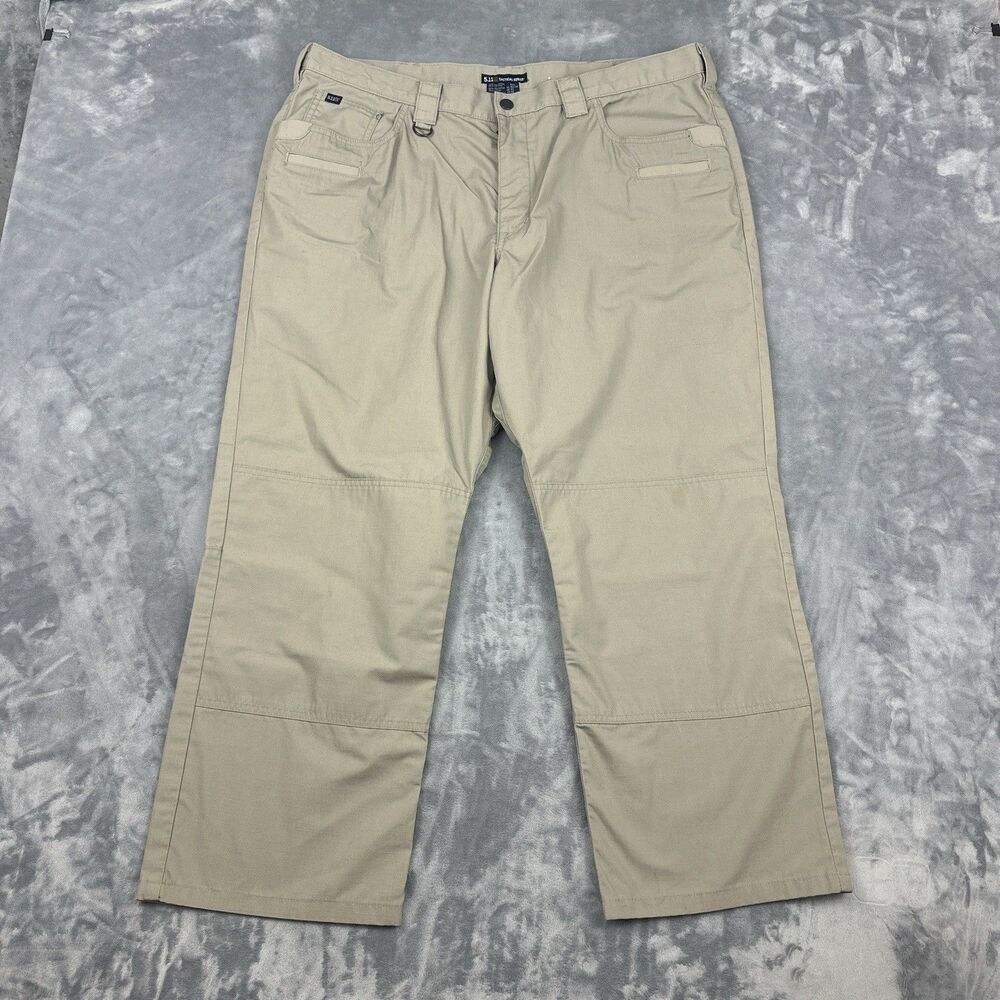 511 Tactical Taclite Jean Cut Pants Mens Size 42x34 Actual 40x27 Tan Double Knee